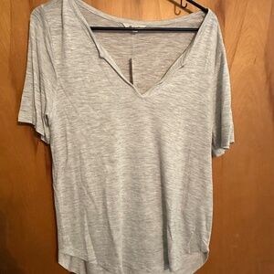 Madewell gray short sleeve top NWT